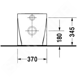 Duravit Starck 2 - WC à poser, 370 x 570 mm, blanc 2128090000