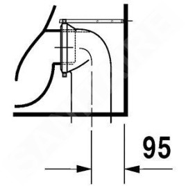 Duravit Starck 2 - WC à poser, 370 x 570 mm, blanc 2128090000