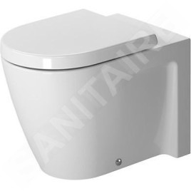 Duravit Starck 2 - WC à poser, 370 x 570 mm, avec WonderGliss, blanc 21280900001