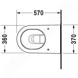 Duravit Starck 2 - WC à poser, 370 x 570 mm, avec WonderGliss, blanc 21280900001