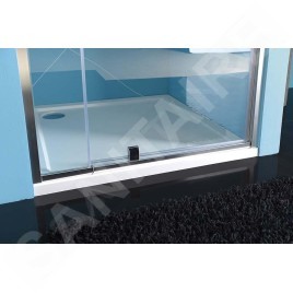Polysan Easy Line - Porte de douche pivotante 880-1020 mm, aluminium poli/verre clair EL1715