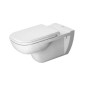 Duravit D-Code - WC suspendu, pour personnes à mobilité réduite,avec HygieneGlaze, blanc 22280920002