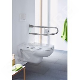 Duravit D-Code - WC suspendu, pour personnes à mobilité réduite,avec HygieneGlaze, blanc 22280920002