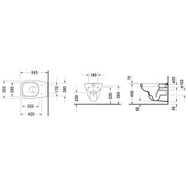 Duravit D-Code - WC suspendu, avec HygieneGlaze, blanc alpin 25350920002