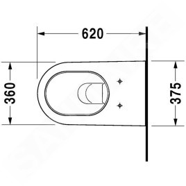 Duravit Starck 2 - WC suspendu, 375 mm x 620 mm, blanc- toilette 2533090000