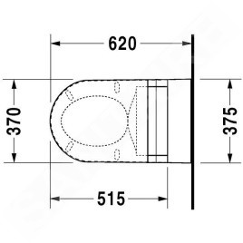 Duravit Starck 2 - WC suspendu, 375 mm x 620 mm, blanc- toilette 2533090000