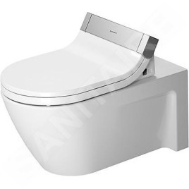 Duravit Starck 2 - WC suspendu pour abattant bidet SensoWash, blanc alpin 2533590000