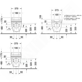 Duravit Starck 3 - WC suspendu pour SensoWash, avec WonderGliss, blanc 22265900001