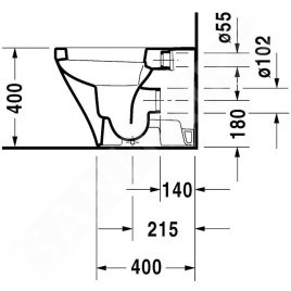 Duravit DuraStyle - WC à poser, avec WonderGliss, blanc 21500900001