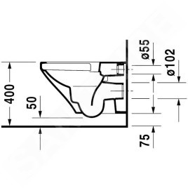 Duravit DuraStyle - WC suspendu Rimless, avec WonderGliss, blanc 25380900001