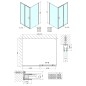 Polysan Easy Line - Porte de douche 1400 mm, aluminium poli/verre clair EL1415 Polysan Easy Line - Porte de douche 1400 mm, aluminium poli/verre clair EL1415