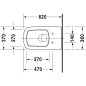 Duravit DuraStyle - WC suspendu Compact, blanc 2537090000 Duravit DuraStyle - WC suspendu Compact, blanc 2537090000
