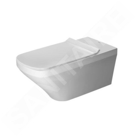 Duravit DuraStyle - WC suspendu, pour personnes à mobilité réduite, Rimless, avec WonderGliss, blanc alpin 25590900001
