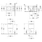 Duravit ME by Starck - WC à poser, sortie Vario, avec WonderGliss, blanc alpin 21720900001