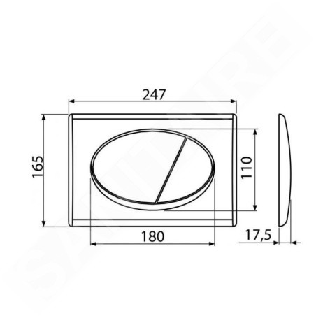 Alcadrain Basic - Bouton de commande affleurant, doré M75