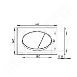 Alcadrain Basic - Plaque de déclenchement, chrome mat M72