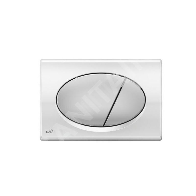 Alcadrain Basic - Bouton de commande affleurant, chrome brillant/mat M73