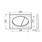 Alcadrain Basic - Bouton de commande affleurant, chrome brillant/mat M73