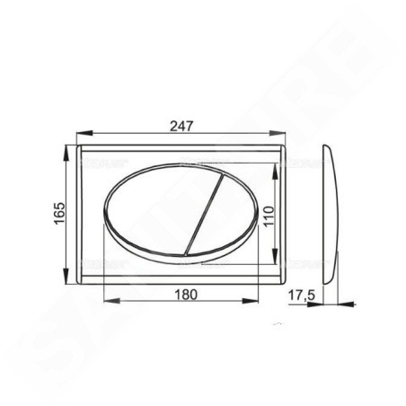 Alcadrain Basic - Plaque de déclenchement, chrome brillant M71