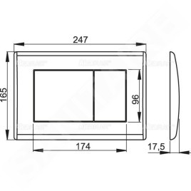 Alcadrain Basic - Plaque de déclenchement, chrome brillant M271