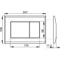 Alcadrain Basic - Plaque de déclenchement, chrome brillant M271