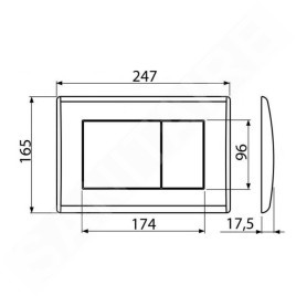 Alcadrain Basic - Plaque de déclenchement, noir mat M278