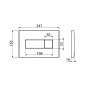 Alcadrain Basic - Plaque de déclenchement, chrome brillant M371