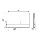 Alcadrain Basic - Bouton de commande affleurant, noir/chrome mat M1728-2 Alcadrain Basic - Bouton de commande affleurant, noir/chrome mat M1728-2
