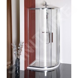 Polysan Lucis Line - Paroi de douche quart de cercle, 900 x 800 mm, verre clair DL5215