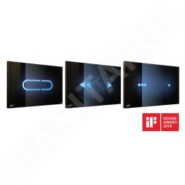 Alcadrain Plaques de commande - Plaque de déclenchement sans contact, verre / noir NIGHT LIGHT-3