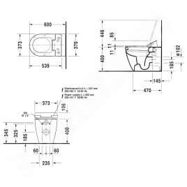 Duravit ME by Starck - WC à poser pour SensoWash, avec WonderGliss, blanc alpin 21695900001