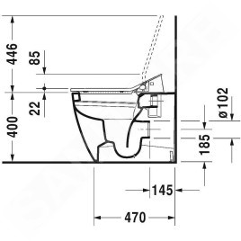 Duravit ME by Starck - Toilette à poser pour SensoWash, avec HygieneGlaze, blanc alpin 2169592000