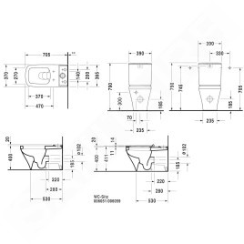 Duravit DuraStyle - WC à poser à installer avec réservoir, blanc 2156090000