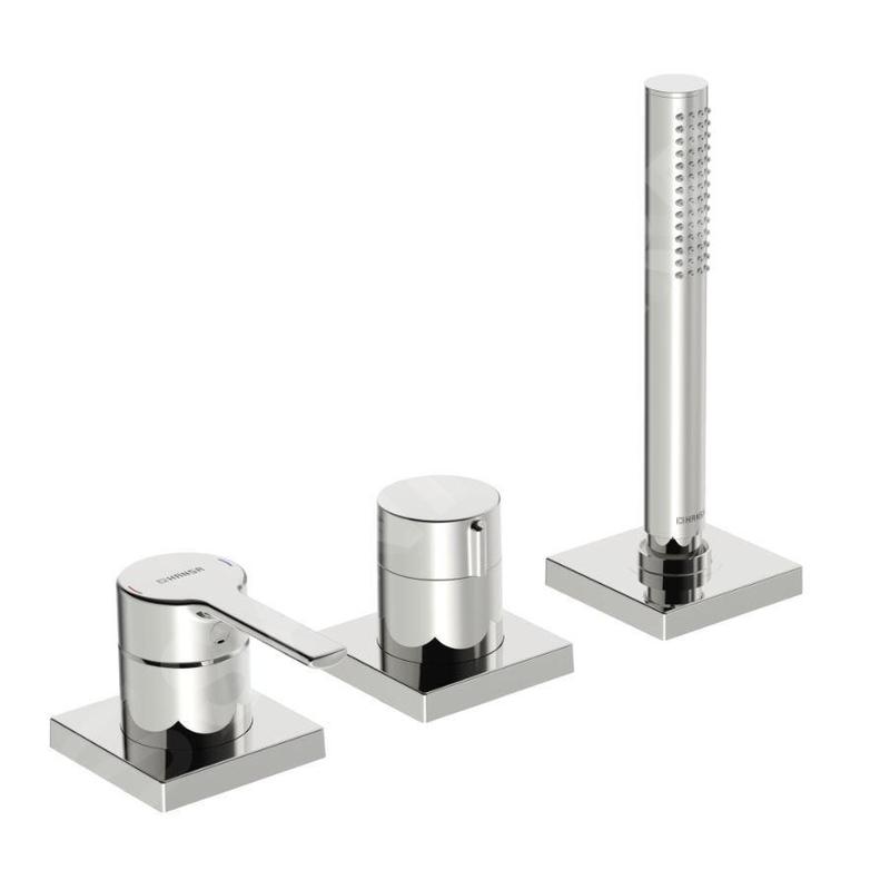 Hansa Ronda - Mitigeur pour montage sur bord de baignoire, installation 3 trous, chrome 03419483