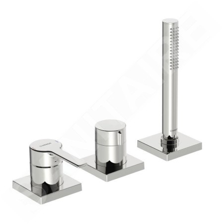 Hansa Ronda - Mitigeur pour montage sur bord de baignoire, installation 3 trous, chrome 03419483