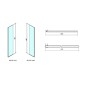 Polysan Modular Shower - Panneau de douche fixe MS2, 1000 mm, gauche, pour installation sur la paroi de douche MS2, verre clair