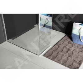 Polysan Modular Shower - Panneau de douche fixe MS2, 1000 mm, gauche, pour installation sur la paroi de douche MS2, verre clair