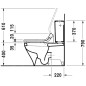 Duravit DuraStyle - Cuvette de WC à poser à installer avec réservoir, pour SensoWash, avec WonderGliss, blanc 21565900001 Duravit DuraStyle - Cuvette de WC à poser à installer avec réservoir, pour SensoWash, avec WonderGliss, blanc 21565900001