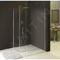 Polysan Modular Shower - Panneau de douche fixe MS2, 1000 mm, gauche, pour installation sur la paroi de douche MS2, verre clair