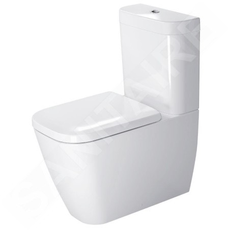 Duravit Happy D.2 - Cuvette à poser, Vario évacuation, avec HygieneGlaze, blanc 2134092000