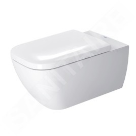 Duravit Happy D.2 - WC suspendu Rimless, avec WonderGliss, blanc alpin 25500900001