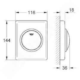 Grohe Pièces de rechange - Bouton de commande Skate, chrome 38595000