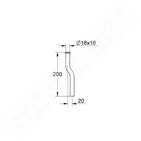 Grohe Pièces de rechange - Tuyau de chasse d'eau d'urinoir, chrome 37037000