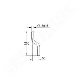 Grohe Pièces de rechange - Tuyau de chasse d'eau d'urinoir, chrome 37040000