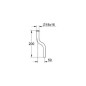 Grohe Pièces de rechange - Tuyau de chasse d'eau d'urinoir, chrome 37040000