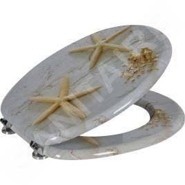 Aqualine Funny - Abattant de toilette avec impression d'étoile de mer HY1185