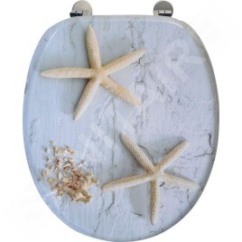Aqualine Funny - Abattant de toilette avec impression d'étoile de mer HY1185