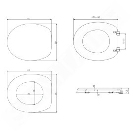 Aqualine Funny - Siège de toilette avec impression, MDF HY-S115