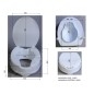 Sapho Abattants WC Ridder - Abattant WC surélevé 100 mm, sans barres d'appui, blanc A0071001