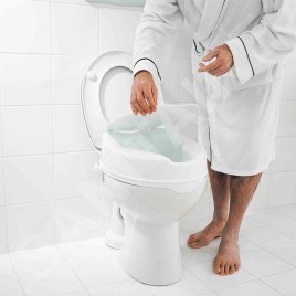Sapho Abattants WC Ridder - Abattant WC surélevé 100 mm, sans barres d'appui, blanc A0071001